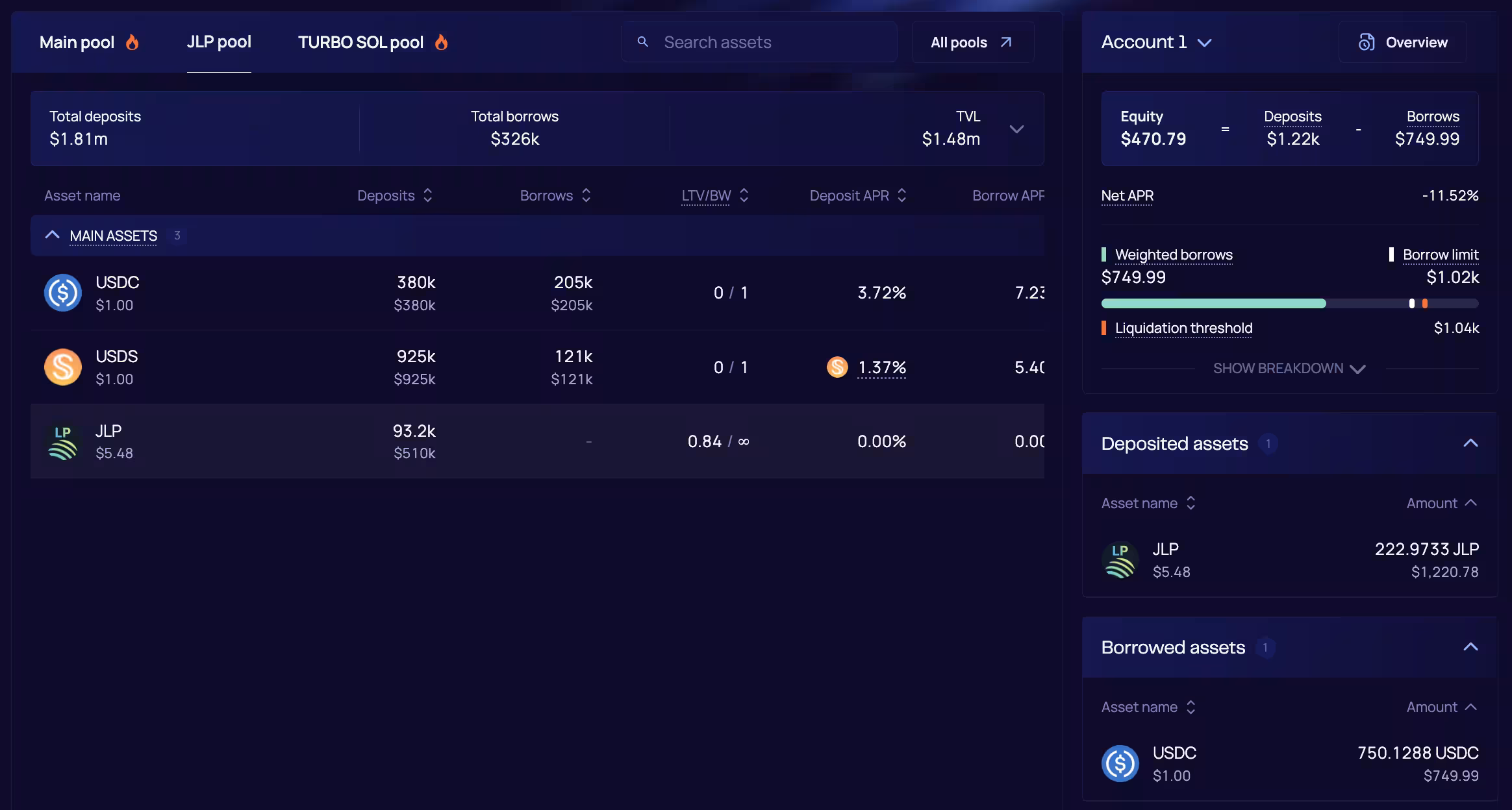 Jupiter Earn page
